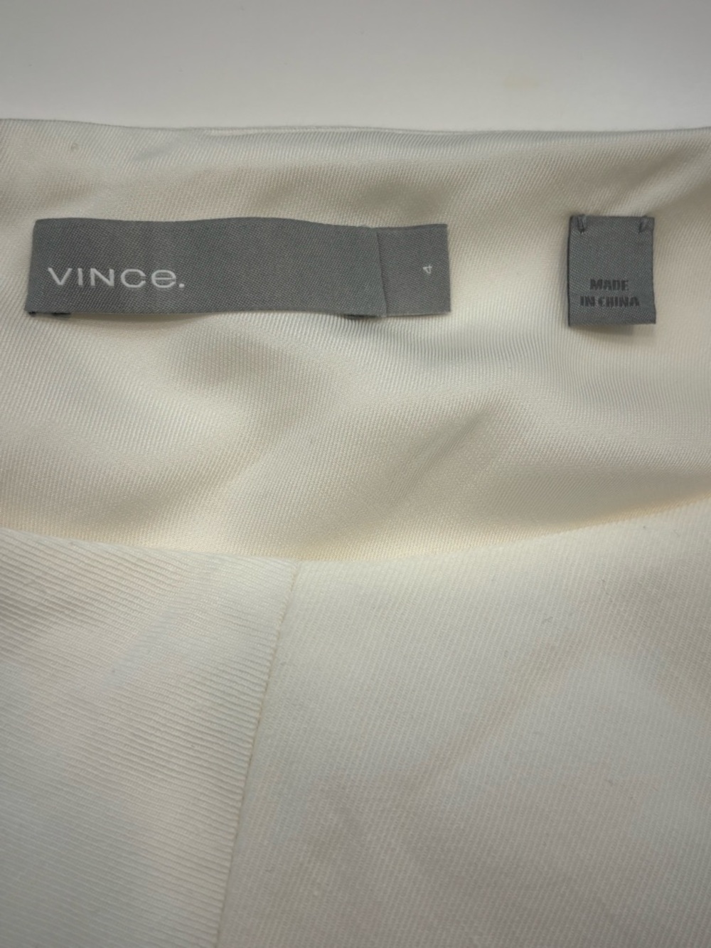 Vince Off  White Linen Blend Asymmetrical A-Line Skirt size 4 - Picture 7 of 9